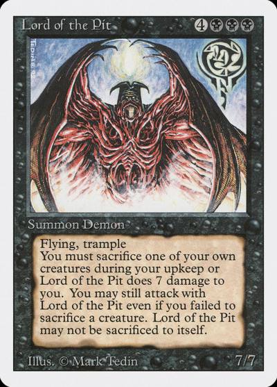 Lord of the Pit 3ED-116 Revised Edition Magic card