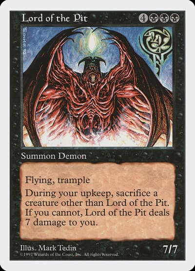 Lord of the Pit 5ED-174 Fifth Edition Magic card