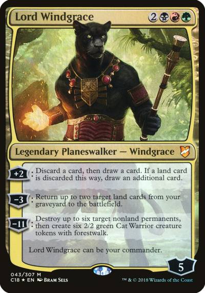 Lord Windgrace OC18-43 Commander 2018 Oversized Magic card