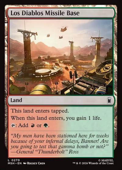 Los Diablos Missile Base MSH-270 Marvel Super Heroes Magic card