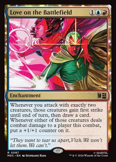 Love on the Battlefield MSC-87 Marvel Super Heroes Commander Magic card