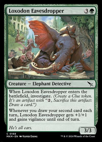 Loxodon Eavesdropper 168 Murders at Karlov Manor Magic card