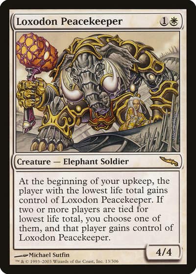 Loxodon Peacekeeper 13 Mirrodin Magic card