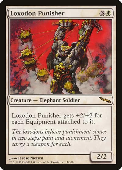 Loxodon Punisher 14 Mirrodin Magic card