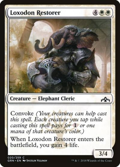 Loxodon Restorer 20 Guilds of Ravnica Magic card