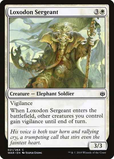 Loxodon Sergeant 21 War of the Spark Magic card