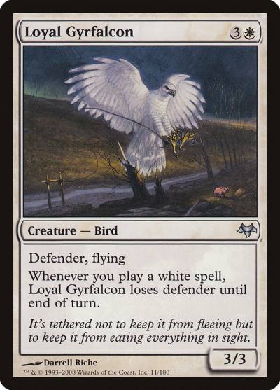 Loyal Gyrfalcon 11 Eventide Magic card