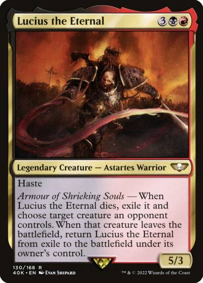 Lucius the Eternal 40K-130 Warhammer 40,000 Commander Magic card