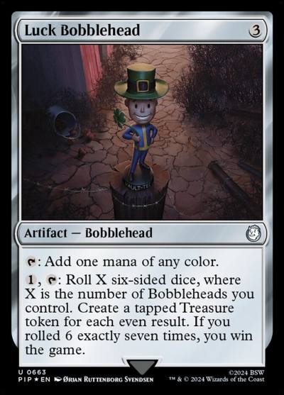 Luck Bobblehead PIP-663 Fallout Magic card