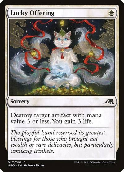 Lucky Offering NEO-27 Kamigawa: Neon Dynasty Magic card