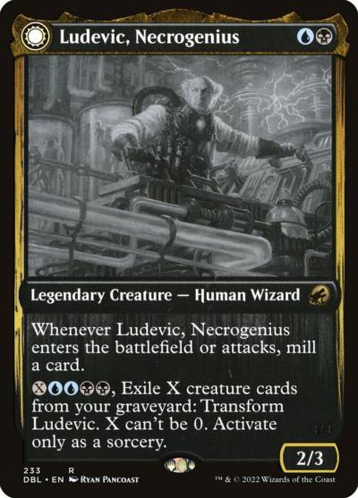 Ludevic, Necrogenius // Olag, Ludevic's Hubris DBL-233 Innistrad: Double Feature Magic card