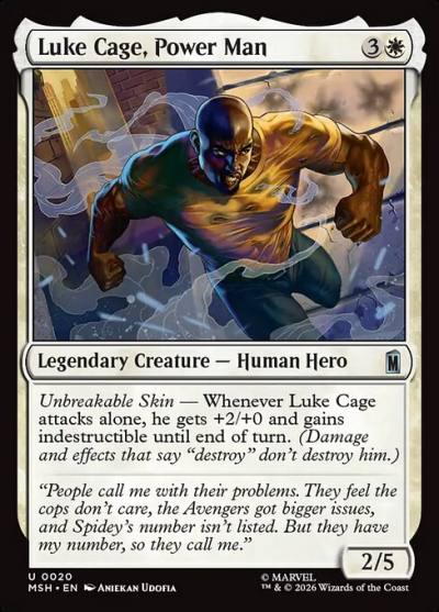 Luke Cage, Power Man MSH-20 Marvel Super Heroes Magic card