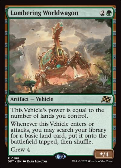 Lumbering Worldwagon PDFT-168P Aetherdrift Promos Magic card