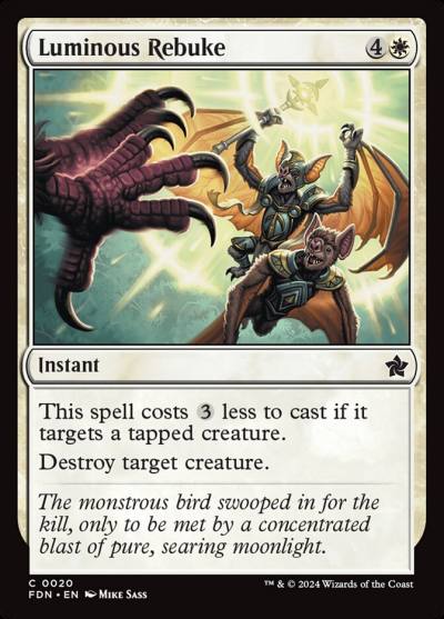 Luminous Rebuke FDN-20 Foundations Magic card