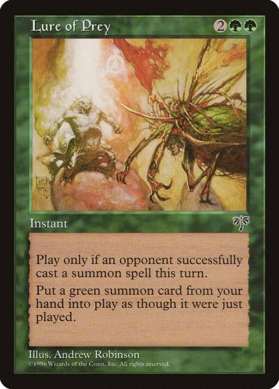 Lure of Prey MIR-227 Mirage Magic card