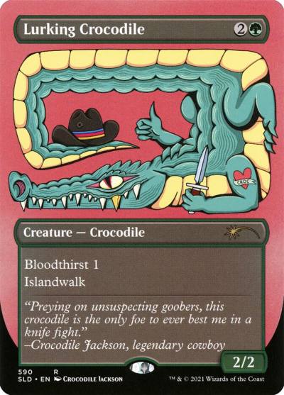 Lurking Crocodile SLD-590 Secret Lair Drop Magic card