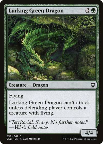 Lurking Green Dragon CLB-239 Commander Legends: Battle for Baldur's Gate Magic card