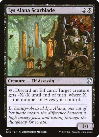 Lys Alana Scarblade KHC-50 Kaldheim Commander Magic card
