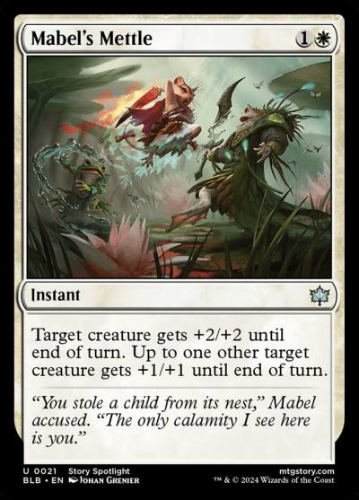 Mabel's Mettle BLB-21 Bloomburrow Magic card