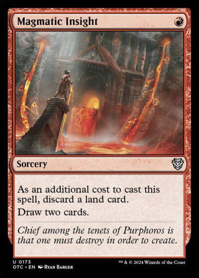 Magmatic Insight OTC-173 Outlaws of Thunder Junction Commander Magic card