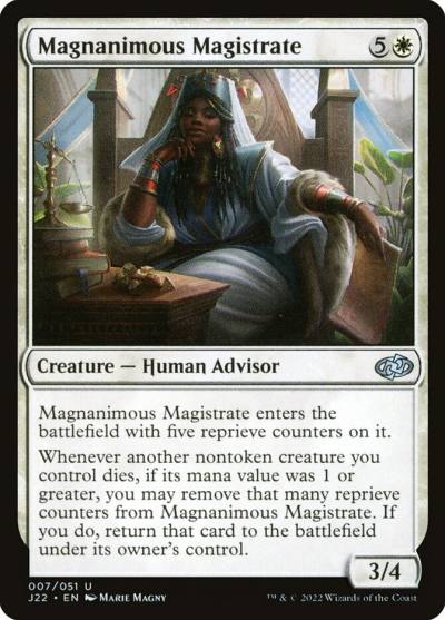 Magnanimous Magistrate J22-7 Jumpstart 2022 Magic card