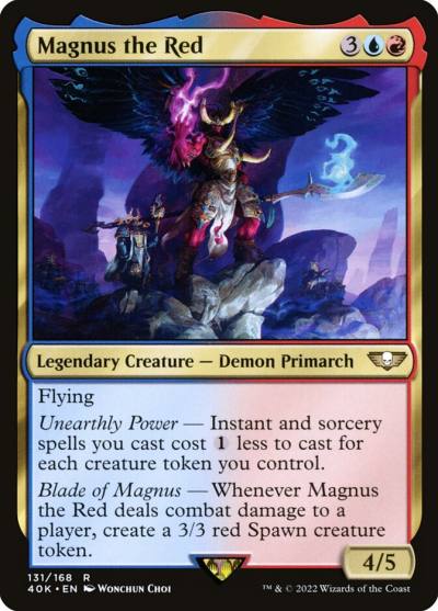 Magnus the Red 40K-131 Warhammer 40,000 Commander Magic card