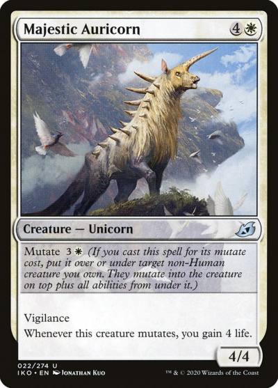 Majestic Auricorn IKO-22 Ikoria: Lair of Behemoths Magic card