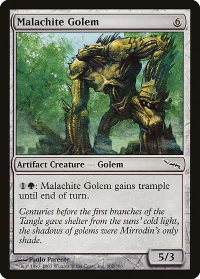 Malachite Golem 202 Mirrodin Magic card