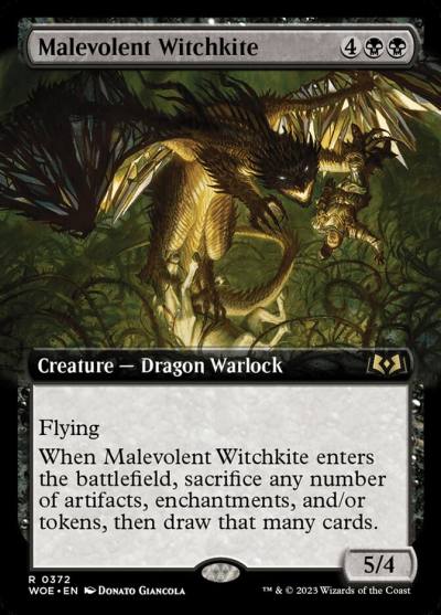 Malevolent Witchkite WOE-372 Wilds of Eldraine Magic card