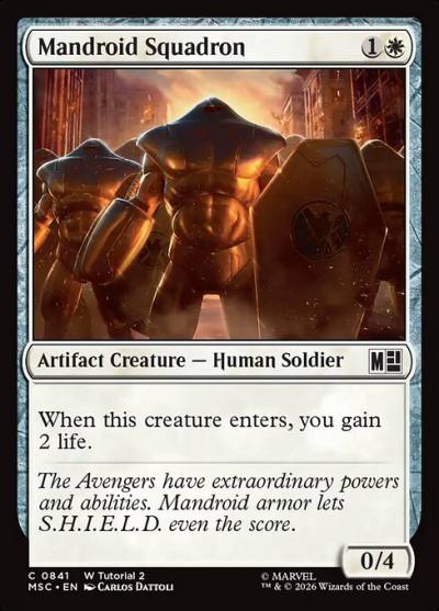 Mandroid Squadron MSC-841 Marvel Super Heroes Commander Magic card
