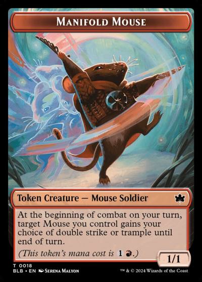 Manifold Mouse TBLB-18 Bloomburrow Tokens Magic card