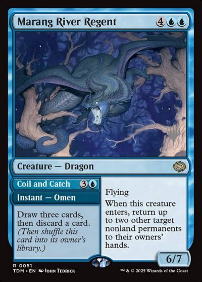 Marang River Regent // Coil and Catch PTDM-51P Tarkir: Dragonstorm Promos Magic card