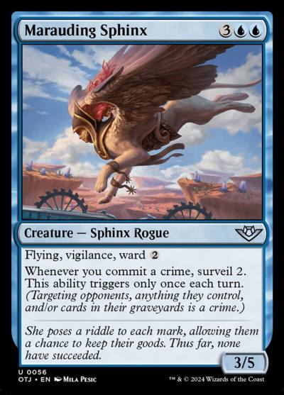 Marauding Sphinx 56 Outlaws of Thunder Junction Magic card
