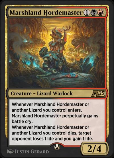 Marshland Hordemaster YBLB-27 Alchemy: Bloomburrow Magic card