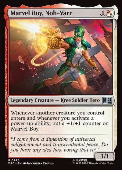 Marvel Boy, Noh-Varr MSC-743 Marvel Super Heroes Commander Magic card