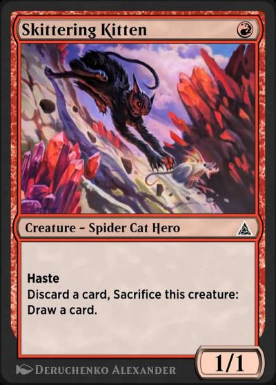 Masked Meower OM1-96 Through the Omenpaths Magic card