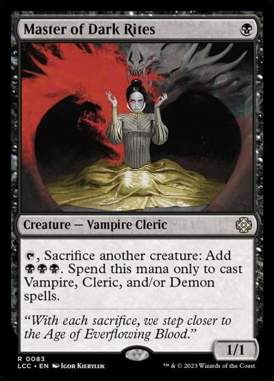 Master of Dark Rites LCC-83 The Lost Caverns of Ixalan Commander Magic card