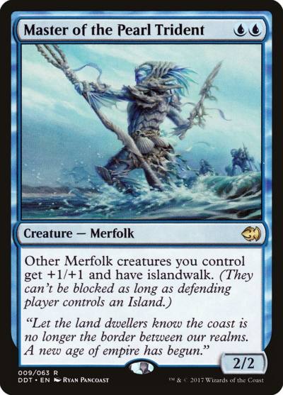 Master of the Pearl Trident DDT-9 Duel Decks: Merfolk vs. Goblins Magic card