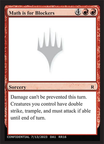 Math is for Blockers UNK-RR16 Unknown Event Magic card