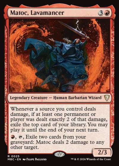 Matoc, Lavamancer MBC-25 Mystery Booster Commander Edition Magic card