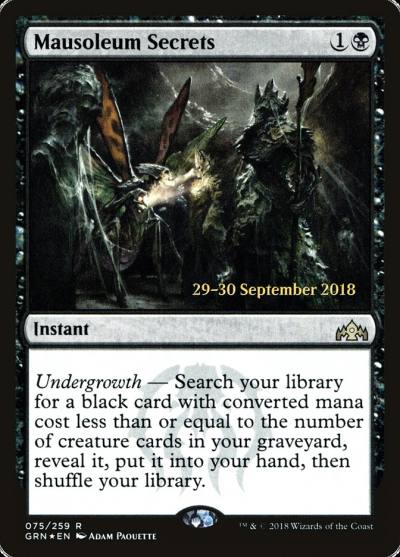 Mausoleum Secrets PGRN-75S Guilds of Ravnica Promos Magic card