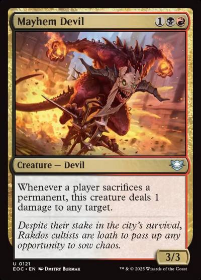 Mayhem Devil EOC-121 Edge of Eternities Commander Magic card