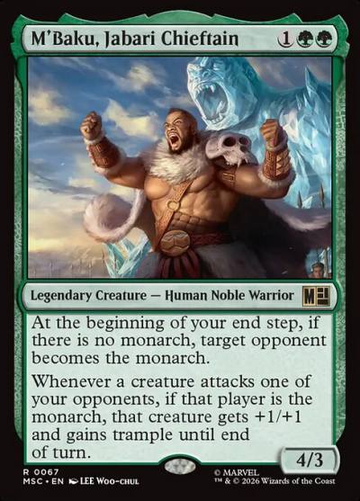 M'Baku, Jabari Chieftain MSC-67 Marvel Super Heroes Commander Magic card