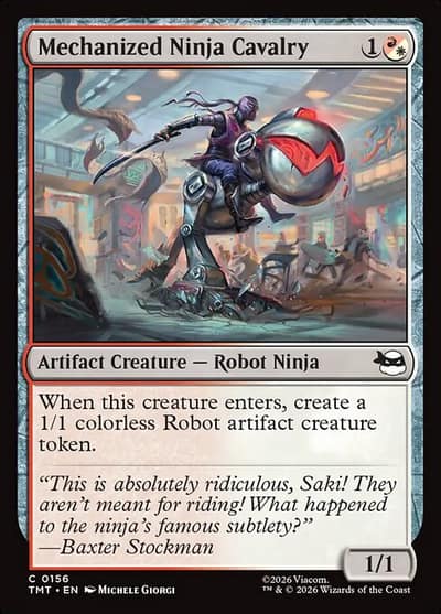 Mechanized Ninja Cavalry 156 Teenage Mutant Ninja Turtles Magic card