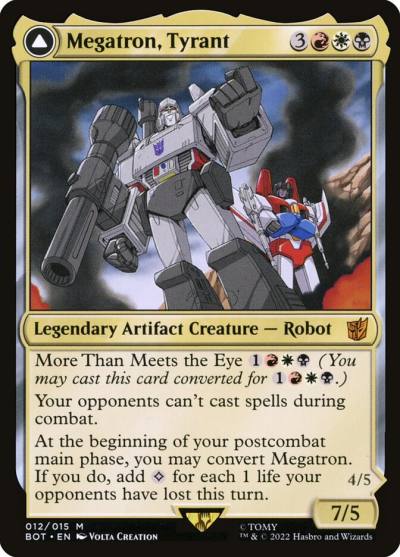 Megatron, Tyrant // Megatron, Destructive Force BOT-12 Transformers Magic card