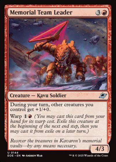 Memorial Team Leader 144 Edge of Eternities Magic card