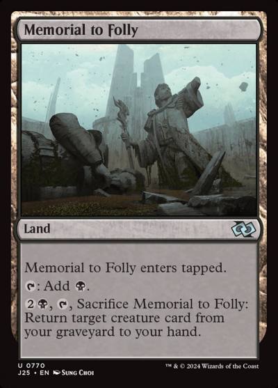 Memorial to Folly J25-770 Foundations Jumpstart Magic card