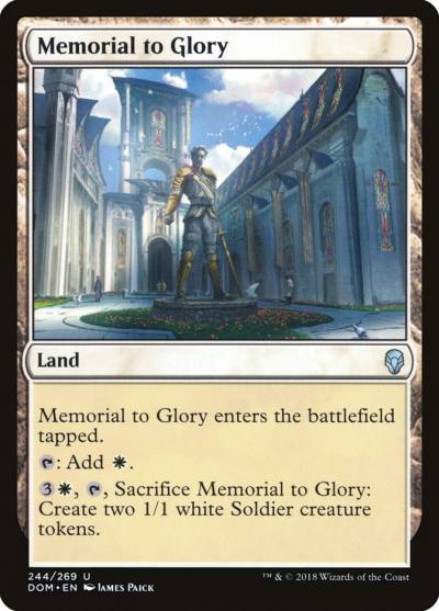 Memorial to Glory DOM-244 Dominaria Magic card