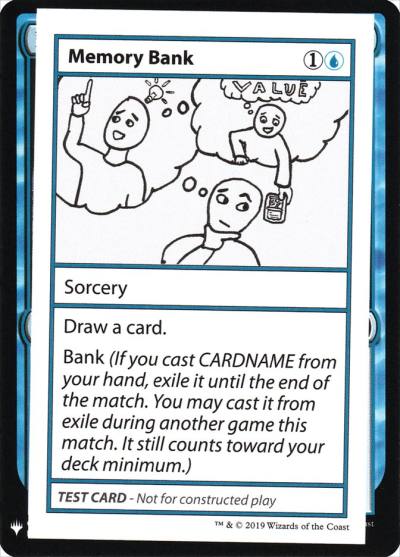 Memory Bank CMB1-27 Mystery Booster Playtest Cards 2019 Magic card