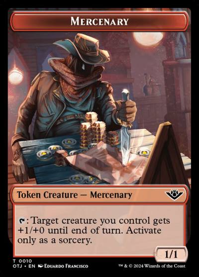 Mercenary TOTJ-10 Outlaws of Thunder Junction Tokens Magic card